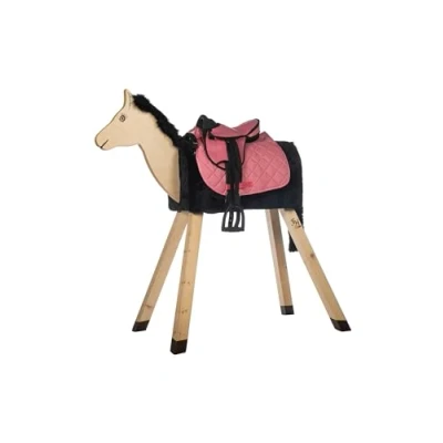 Image of HKM 9346 Beginner’s Shetty Saddle Set Including Cloth Stirrups, Pink