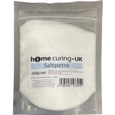 Image of Saltpetre, Food Grade 99.5% Purity (425g) Potassium Nitrate Powder for Meat Curing Surfy&#039;s Branded