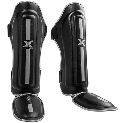 Image of Xn8 MMA Shin Guards Kickboxing Pad for Fighting Karate Boxing Training Taekwondo BJJ Lamina Hide Leather Instep Leg Protector Muay Thai