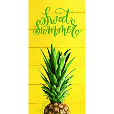 Image of Miracle Home. Pineapple Microfibre Towel, 100% Polyester, 95 x 195 cm. 11805