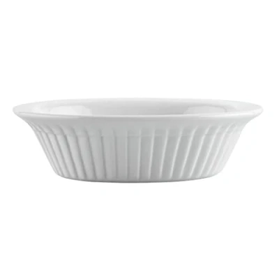 Image of Olympia White Ware Oval Pie Dishes 170mm Kitchen Microwave Oven Baking 6pc