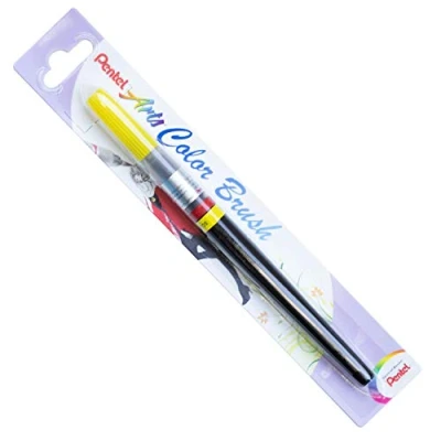 Image of Pentel Arts Colour Brush, Lemon ink, 1 blister card with XGFL 105X