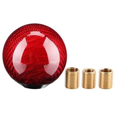 Image of Dweekiy Gear Shift Knob red, Car Universal Modification Carbon Fiber Manual Head Shifter knob(Red)
