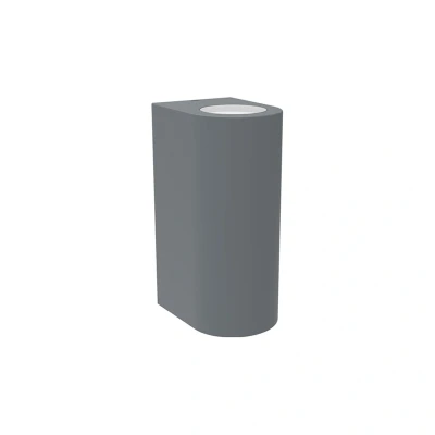 Image of Twin GU10 Up/Down Cylinder Wall Light Grey Kosnic Komi