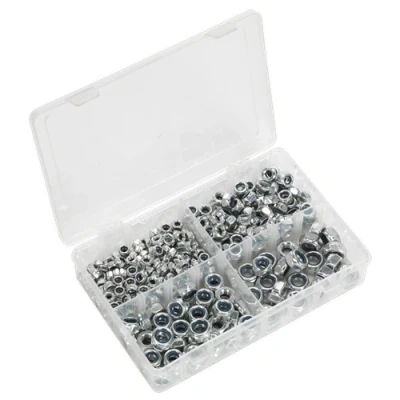 Image of Sealey Nylon Locknut Assortment 300pc M6 M12 Metric