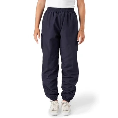 Image of Groomers Navy Cargo Trousers with Elasticated Cuffed Hem Hair Resistant Machine Washable Grooming XXL