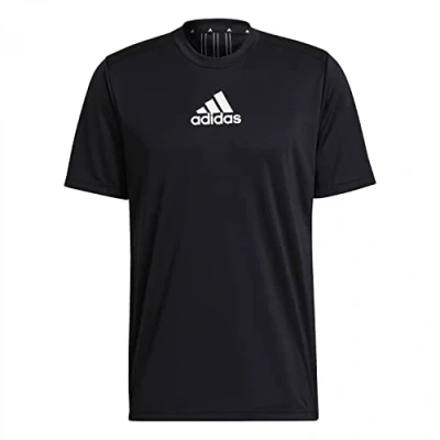 Image of Adidas GM2126 M 3S Back TEE T Shirt Mens Black/White S