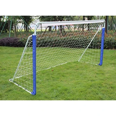Image of FUNJEPE 8ft Portable Steel Football/Soccer Goal Outdoors Garden Training with Rot Proof Football Net and Carry Bag 240cm