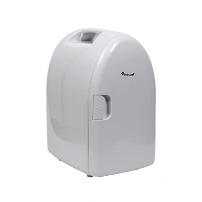 Image of Cristal MNBX6 Compact Mini Cooler Fridge 6 Litre, 8 Can Portable AC+DC Power For Bedrooms, Cars, Offices; Skincare, Makeup, Cosmetics, Food (White)