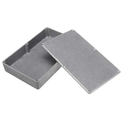 Image of ExcInter 1590DD(188x120x37mm) Silver Aluminium Enclosure Electronic Diecast Stomp Project Box Waterproof for External Power/Outdoor