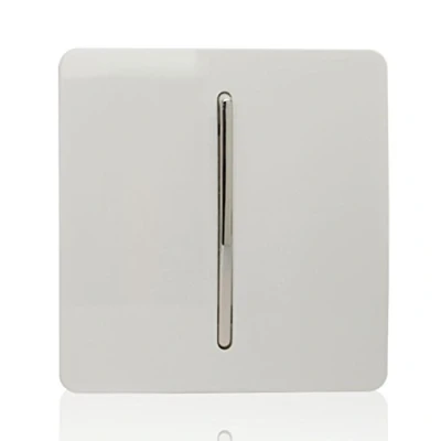 Image of Trendi 1 Gang 3 Way Intermediate Artistic Modern Glossy 10 Amp Rocker Tactile Light Switch White