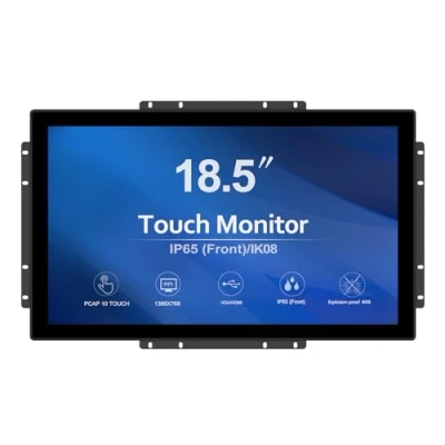 Image of GreenTouch 18.5 Industrial Touch Monitor Open Frame, HDMI/VA/DVI Interface, Built in Speakers, Capacitive Screen Technology