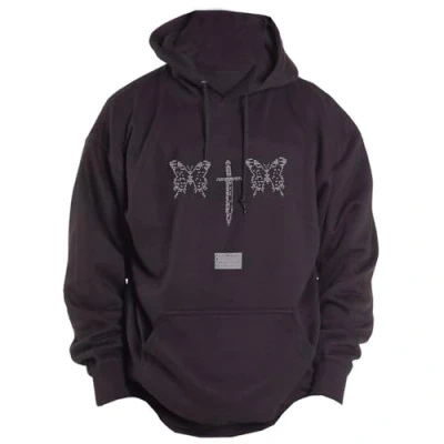 Image of Rock Off officially licensed products Post Malone Butterfly Knife Pullover Hoodie M Black