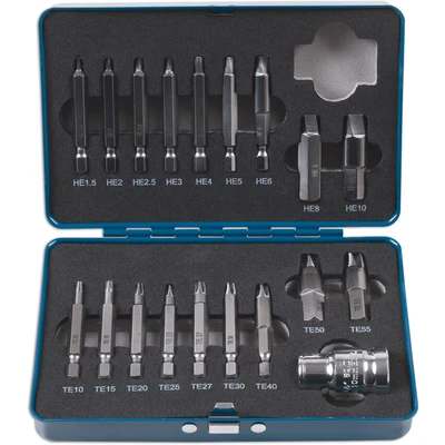 Image of Laser 7678 Extractor Set for Torx® Hex Fittings 19pc