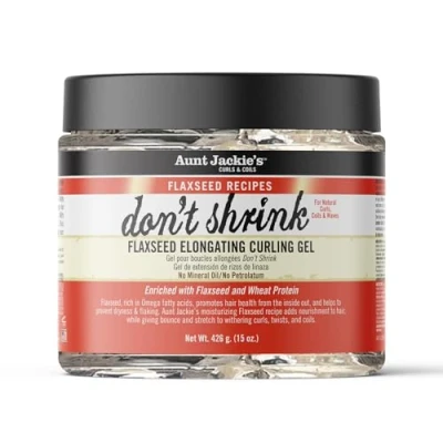 Image of Aunt Jackie&#039;s Don&#039;t Shrink Flaxseed Elongating Curling Gel, 15 Ounce ⭐️ Exclusive
