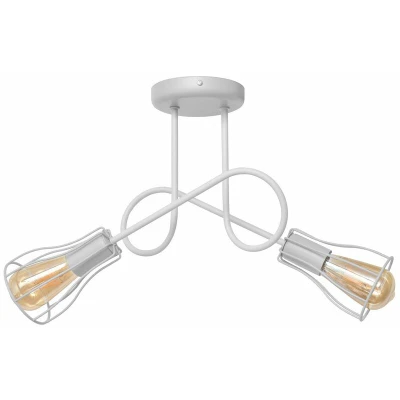 Image of Helam Oxford Multi Arm Semi Flush Ceiling Light White 41cm