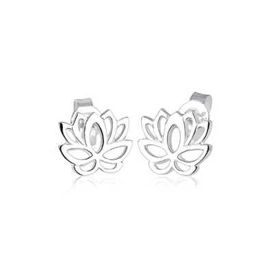 Image of Elli Women&#039;s 925 Sterling Silver Xilion Cut Flower Stud Earrings
