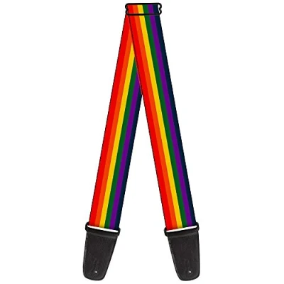 Image of Buckle Down Guitar Strap Rainbow 2 Inches Wide