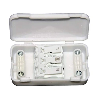 Image of Electrical Junction Box 2A 24A/240V 3 Pole Terminal Block Inline Wire Choc