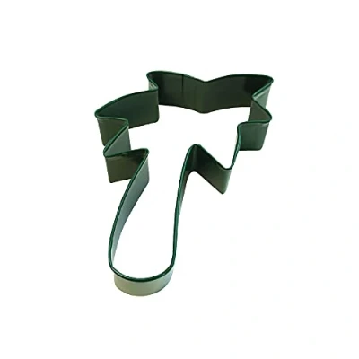 Image of Anniversary House Palm Tree Poly Resin Coated Cookie Cutter Green
