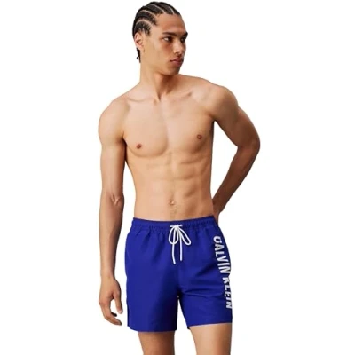 Image of Calvin Klein Swimwear Medium Drawstring Swimming shorts, Men&#039;s, Size: 5XL, Sapphire blue