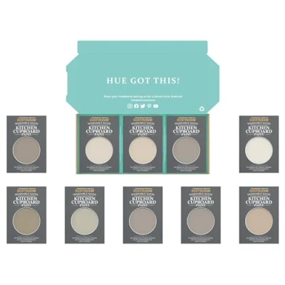Image of Rust Oleum Kitchen Cupboard Paint in Satin Finish Restful Neutrals Tester Box