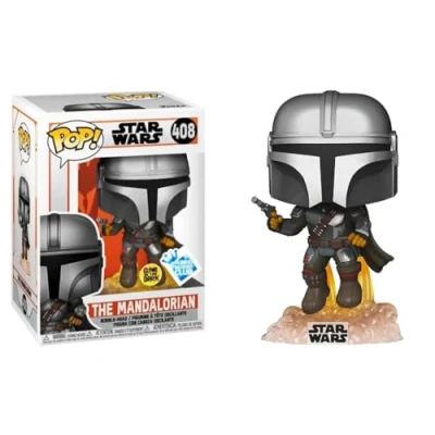 Image of Funko 53878 Pop! Star Wars: the Mandalorian (Flying Glow in Dark Special Edition) #408
