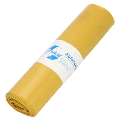 Image of DEISS PREMIUM Waste Sack, Yellow, 70 L (Guy 60)