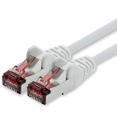 Image of freiwerk 3 meter white 1 x Ethernet LAN cable Cat6 networkcable SFTP PIMF patch 1000 Mbit s