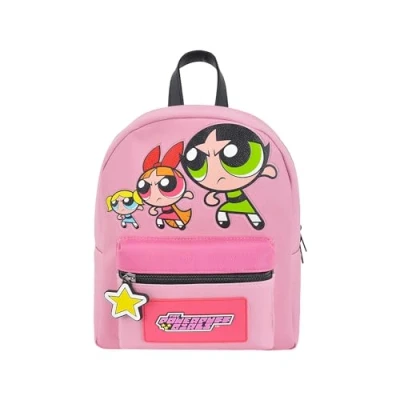Image of Concept One Powerpuff Girls Mini Backpack, Blossom, Bubbles, and Buttercup Small Travel Bag Purse for Men Women, Adjustable Shoulder Straps, Multi, 10 Inch, 25.40 cm,