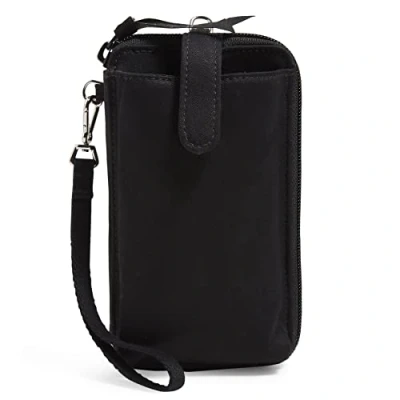 Image of Vera Bradley Men&#039;s Smartphone Wristlet with RFID Protection, Black Recycled Cotton, One Size