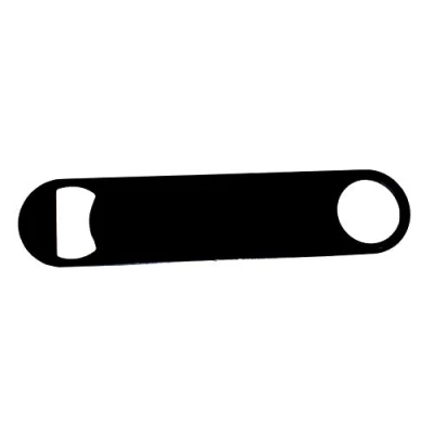 Image of Personalised Stainless Steel Bar Blade Bottle Opener Engraved On One Side with Any Message. Enter Your Own Custom Text (Black)
