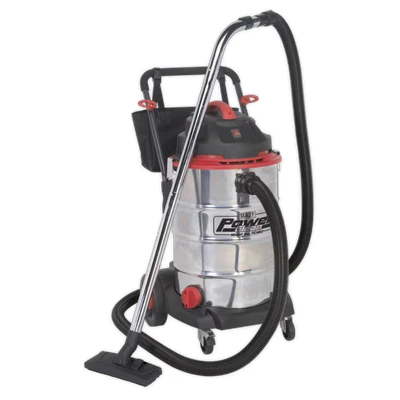 Image of Sealey Vacuum Cleaner Wet &amp; Dry 60L Stainless Drum 1600W/230V