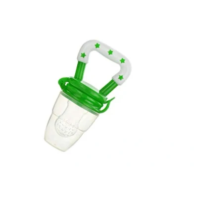 Image of Baby Dummy Pacifier Fresh Food/Fruit Feeder Feeding Nipple Weaning Teething Teat Teether Soother (S, Green)