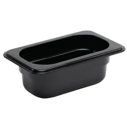 Image of Vogue Polycarbonate 1/9 Gastronorm Container 65mm Black
