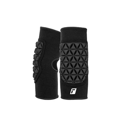 Image of Reusch Men&#039;s Elbow Protector Deluxe Football Goalkeeper Pads Padded Bandage Compression for Adults Children Youth to Prevent Injury, Black, L