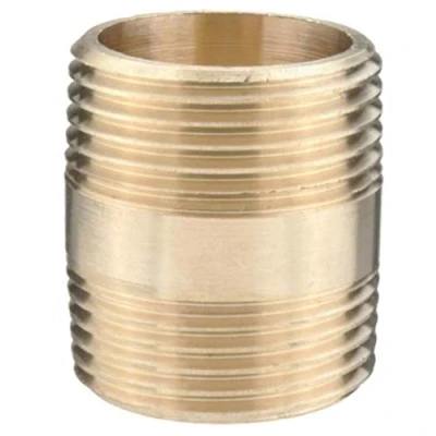 Image of 1 1/4&quot; Brass Barrel Nipple (Known as Nipple/Nipple Fittings Also Available in 1/8 inch, 1/4 3/8 1/2 3/4 inch BSP)