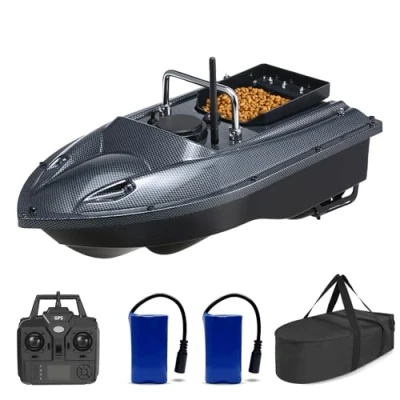 Image of AHWZ Fishing RC Boat GPS Remote Control Bait Fish Finder,Boat with Double Batteries