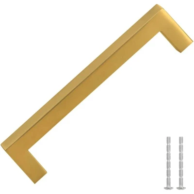 Image of vidaXL Cabinet Handles 10 pcs Gold 128 mm Stainless Steel