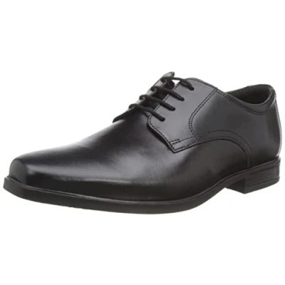 Image of Clarks Men&#039;s Howard Walk Oxford, Black Leather, 9 UK