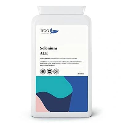 Image of Selenium ACE 365 Tablets Daily Supplement with Vitamins A, C &amp; E Antioxidant Immune Support UK Manufactured to GMP Standards