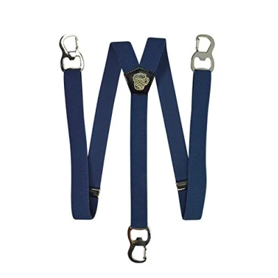 Image of Olata Y Shape Braces/Suspenders with Beer Bottle Opener Carabiner Clips 2.5cm. Blue