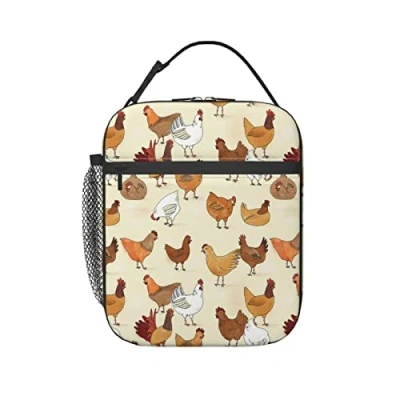 Image of Chicken Hen Lunch Bag,Durable Insulated Box,Reusable Adults Tote Bag Reusable Cooler