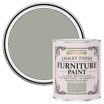 Image of Rust Oleum light Green Upcycled Furniture Paint in Chalky Finish Aloe 750ml