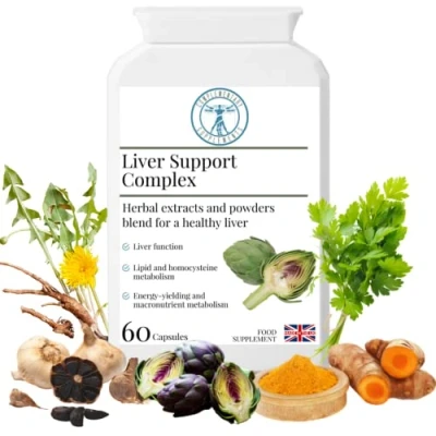 Image of Complementary Supplements Liver Support Complex and Gallbladder Health Formula Traditional Herbal Blend Artichoke, Dandelion, Burdock, Flax Seed 60 Capsules