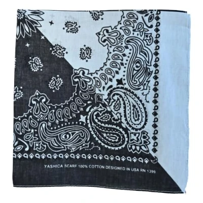 Image of paisley Print Men&#039;s Cotton Funky Headband Scarf Headwear Bandana UK White Black