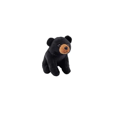 Image of Wild Republic Pocketkins Eco Black Bear, Stuffed Animal, 5 Inches, Plush Toy, Made from Recycled Materials, Friendly