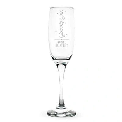 Image of The Gift Experience Personalised 21st Birthday Prosecco Glass, Drinking Gifts, Gifts