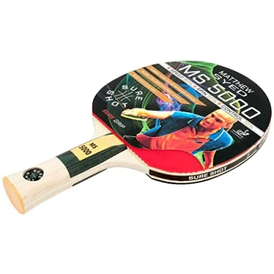 Image of Sure Shot Matthew Syed MS 5000 Table Tennis Bat, ITTF Approved 2.0 mm Taipai Rubber