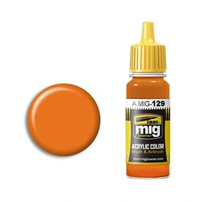 Image of Ammo MIG 0129 Orange Acrylic Paints (17 Ml), Multicolour